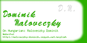 dominik maloveczky business card